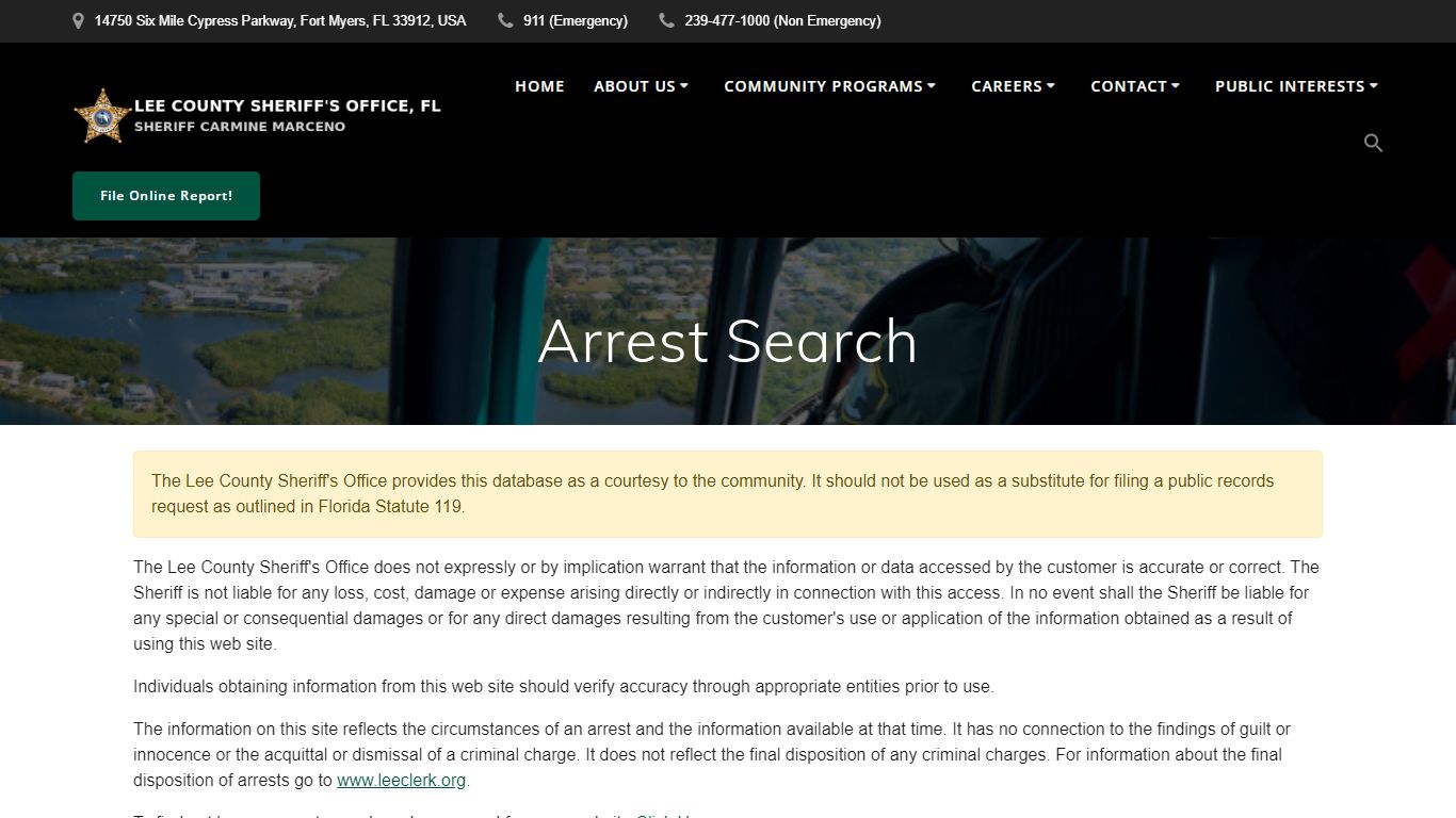 Arrest Search - Lee County Sheriff's Office